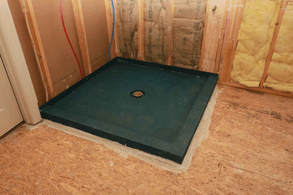 Step 2: shower pan