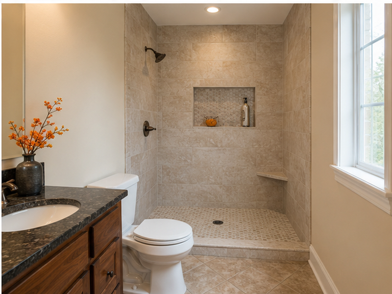 Custom Tile Showers and Bathroom Remodeling in Franklin, TN — Finished result