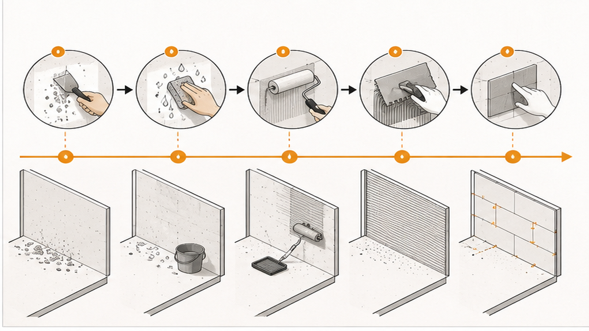 The Importance of Proper Surface Preparation — backsplash tiles for kitchen