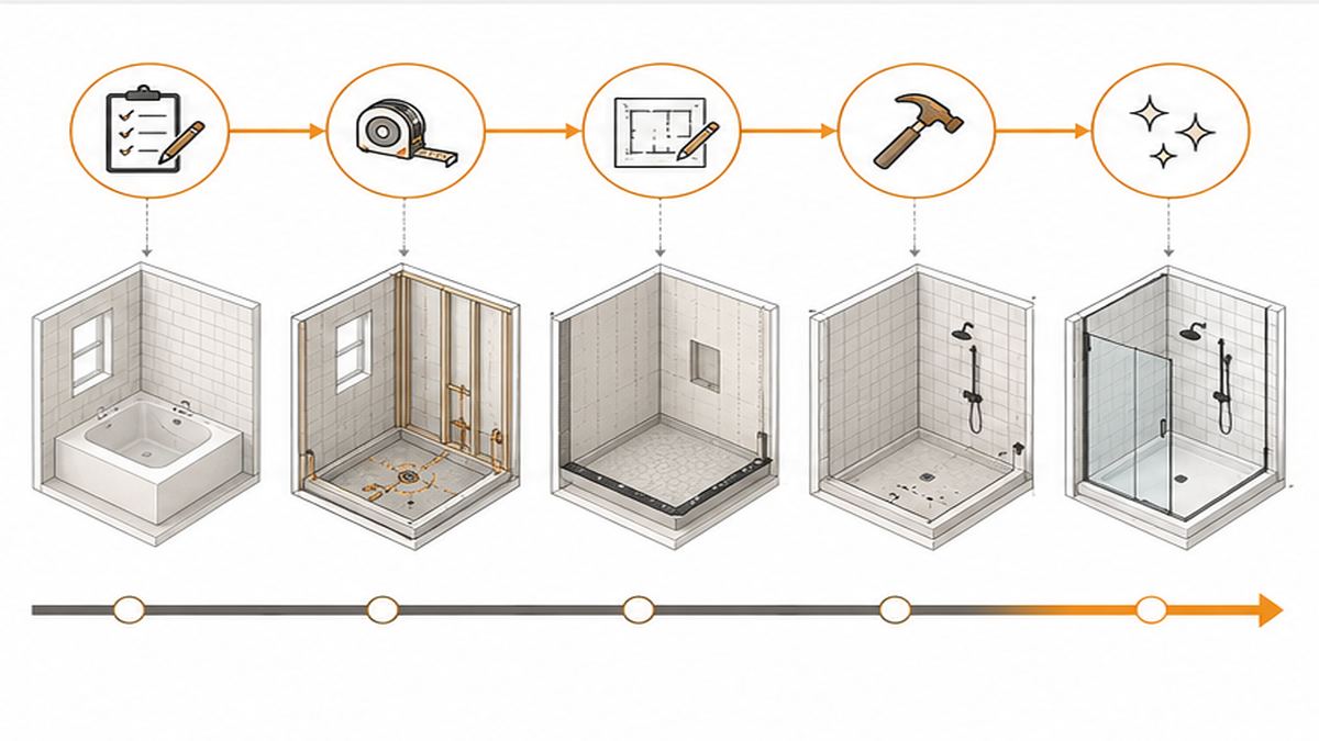 What a Professional Scope of Work Covers — bath tub to shower conversion cost