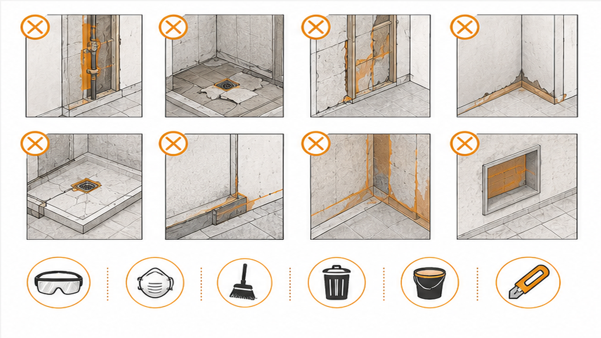 Mistakes to Avoid During Demolition and Prep — bath tub to shower conversion kit