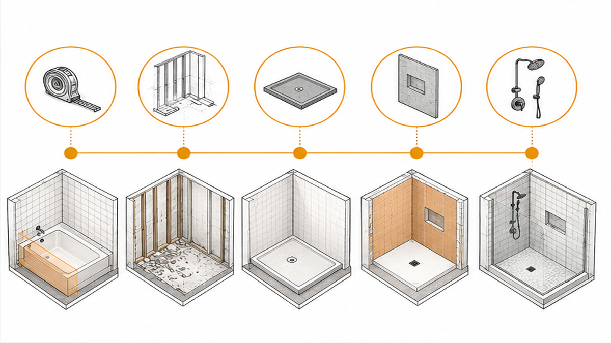 Understanding the Custom Shower Process — bath tub to shower conversion kit