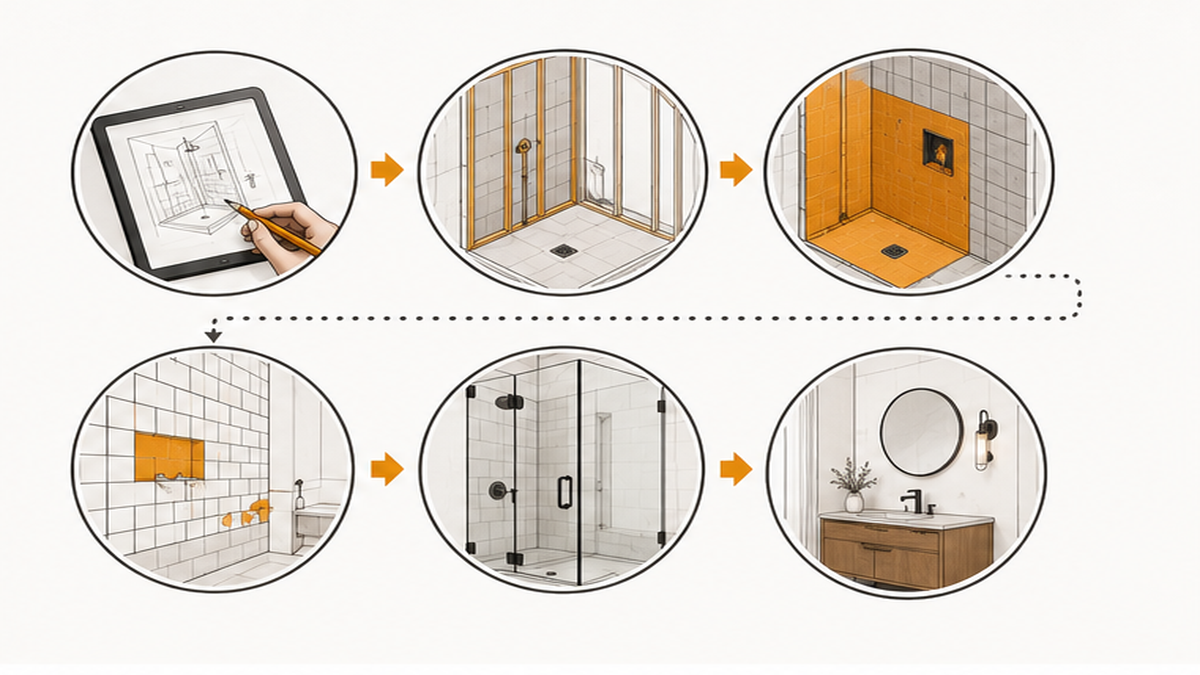 What Happens During a Custom Shower Installation — bathroom shower remodel contractors