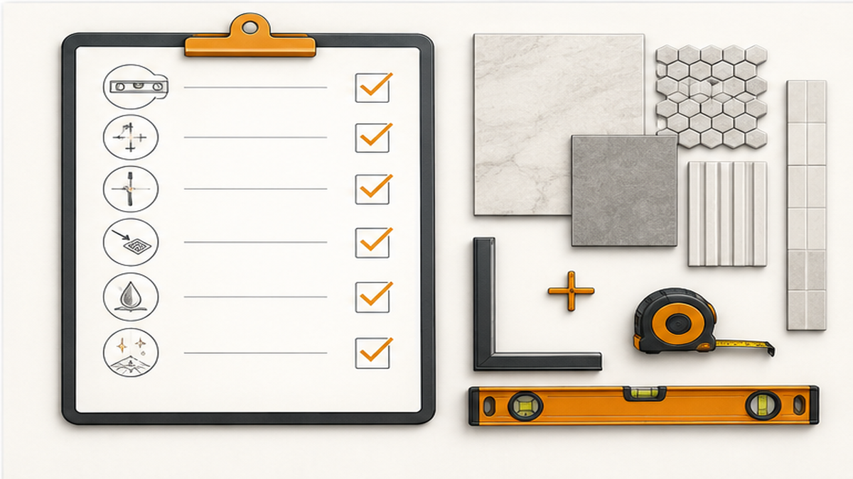Quality Checkpoints During Installation — bathroom tile installation process
