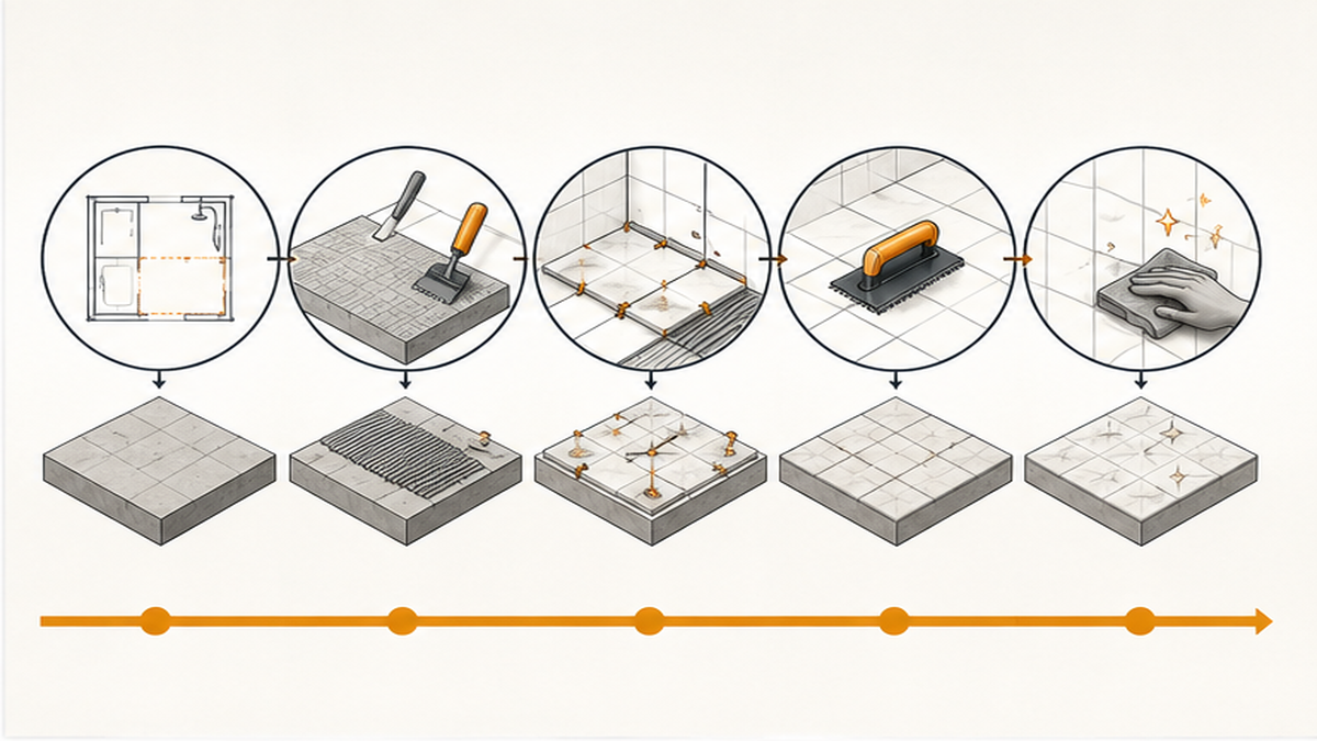 How Our Tile Floor and Shower Installation Works — bathroom tile installation process