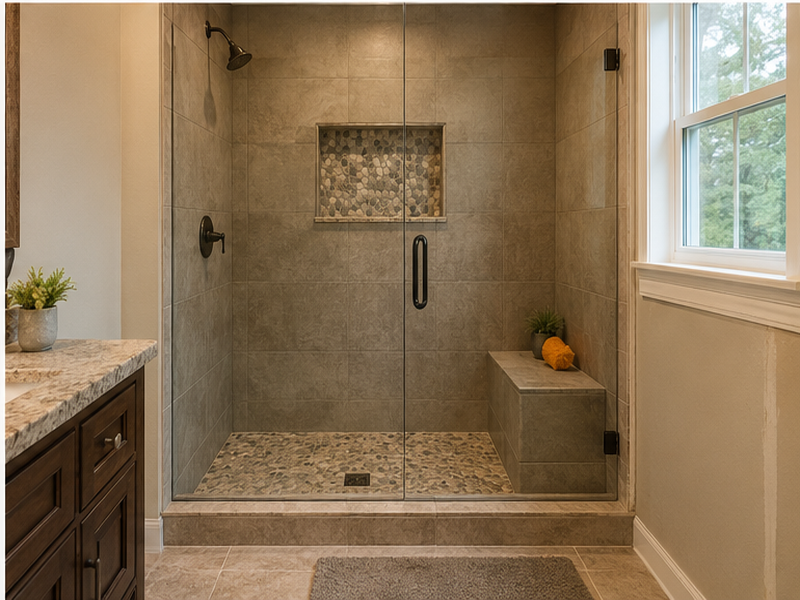 Bathroom Tile Installation in Franklin, TN — Finished result