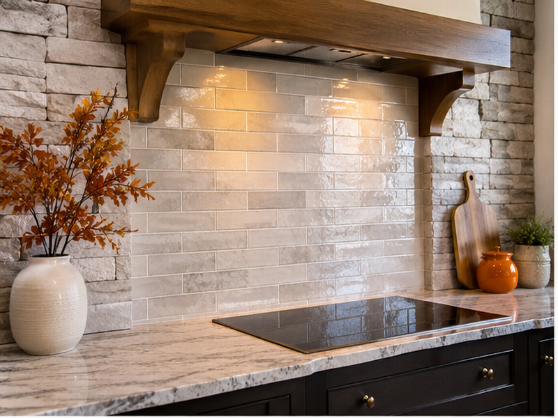 Custom Backsplash Tile Installation in Franklin, TN — Craftsmanship detail