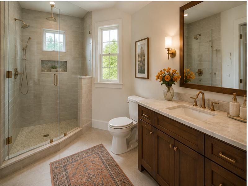 Custom Bathroom Remodeling in Franklin, TN — Finished look
