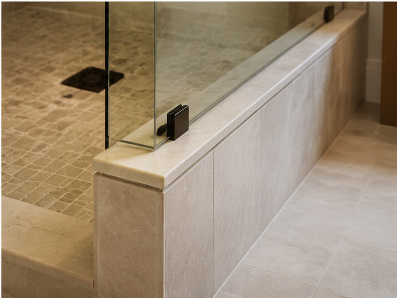 Custom Bathroom Remodeling in Franklin, TN — Edge and finish detail