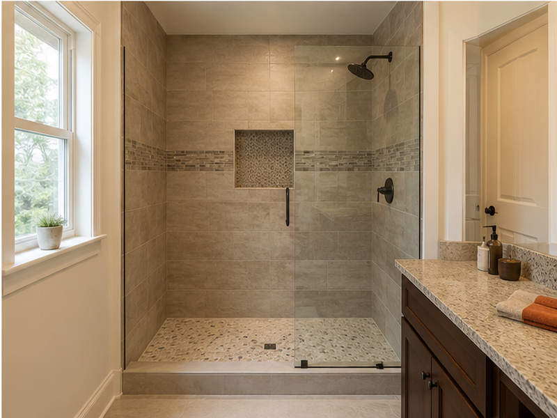 Custom Bathroom Tile Installation in Franklin — proof detail