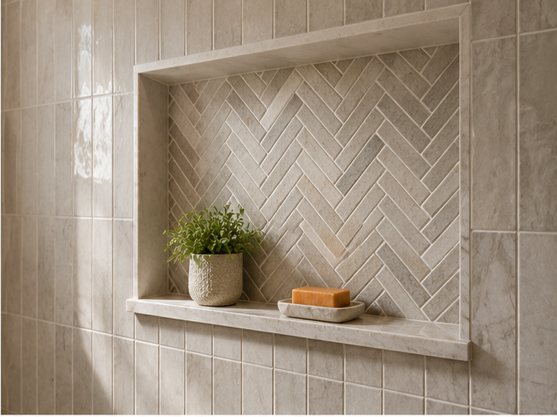 Custom Shower Tile Installation in Franklin, TN — Material close-up