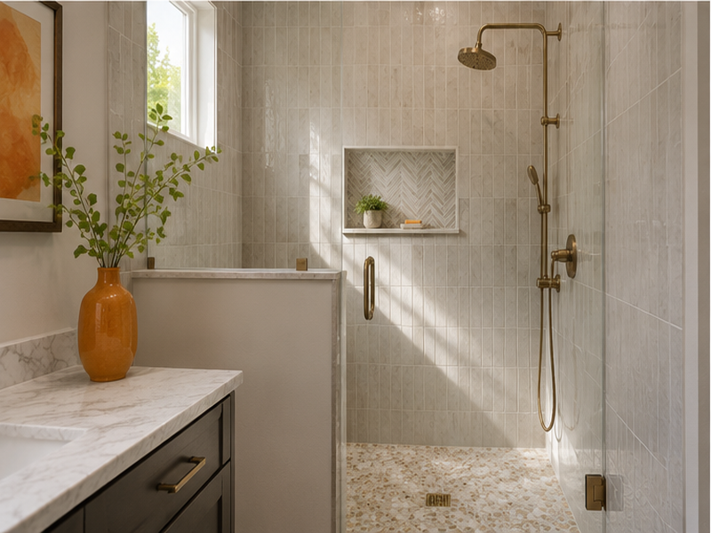 Custom Shower Tile Installation in Franklin, TN — Finished look