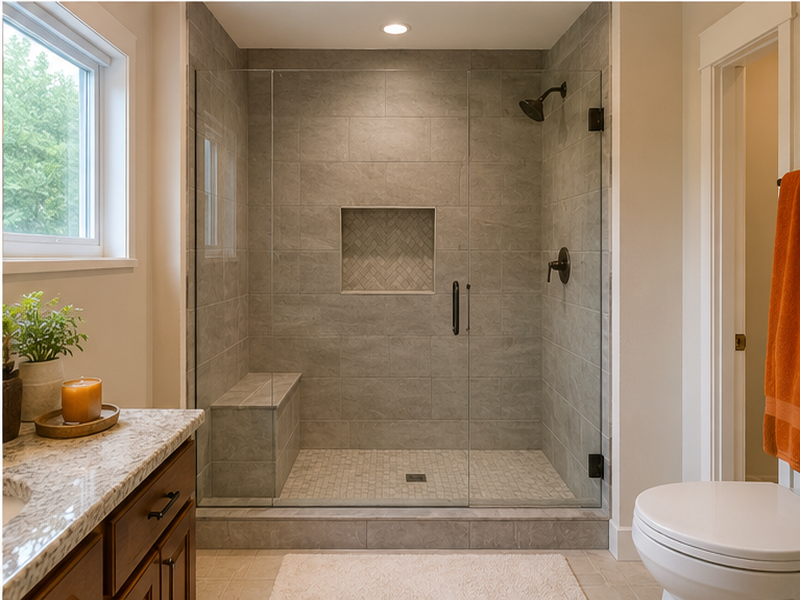 Custom Shower Tile Installation in Franklin, TN — Finished result