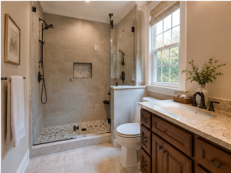 Custom Bathroom Tile Installation in Franklin — proof detail