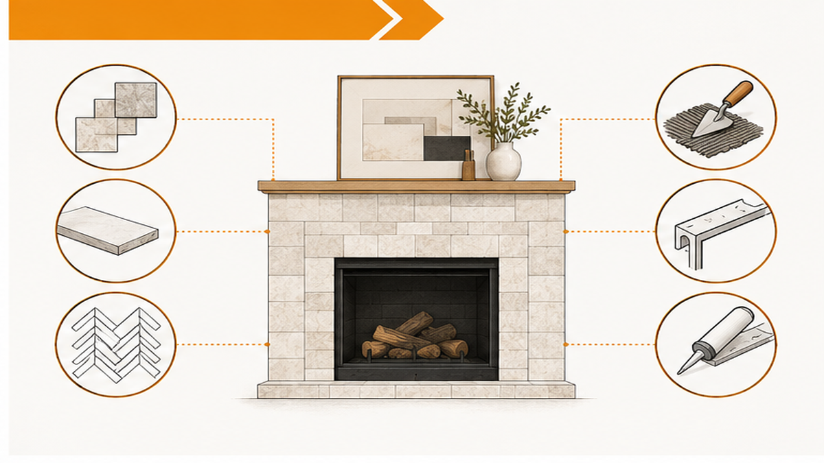 Main Cost Factors for a Fireplace Surround — how much does it cost to tile a fireplace surround