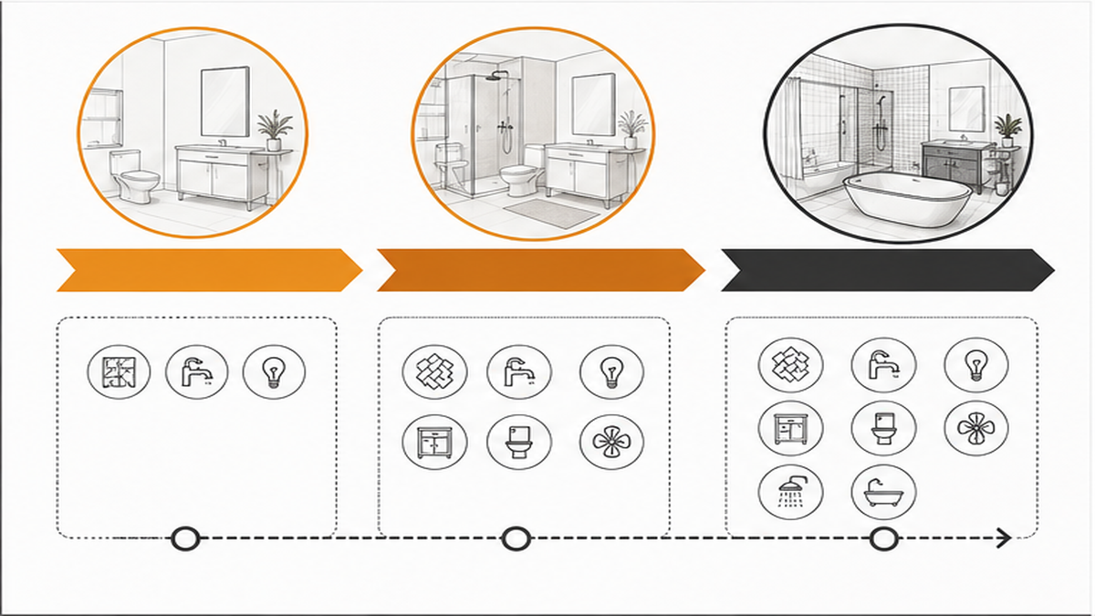 Understanding Project Scope Tiers — how much remodel bathroom