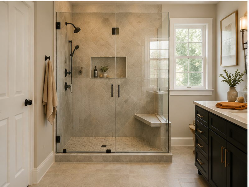 Shower Pan For Walk In Shower in Franklin, TN — Finished look