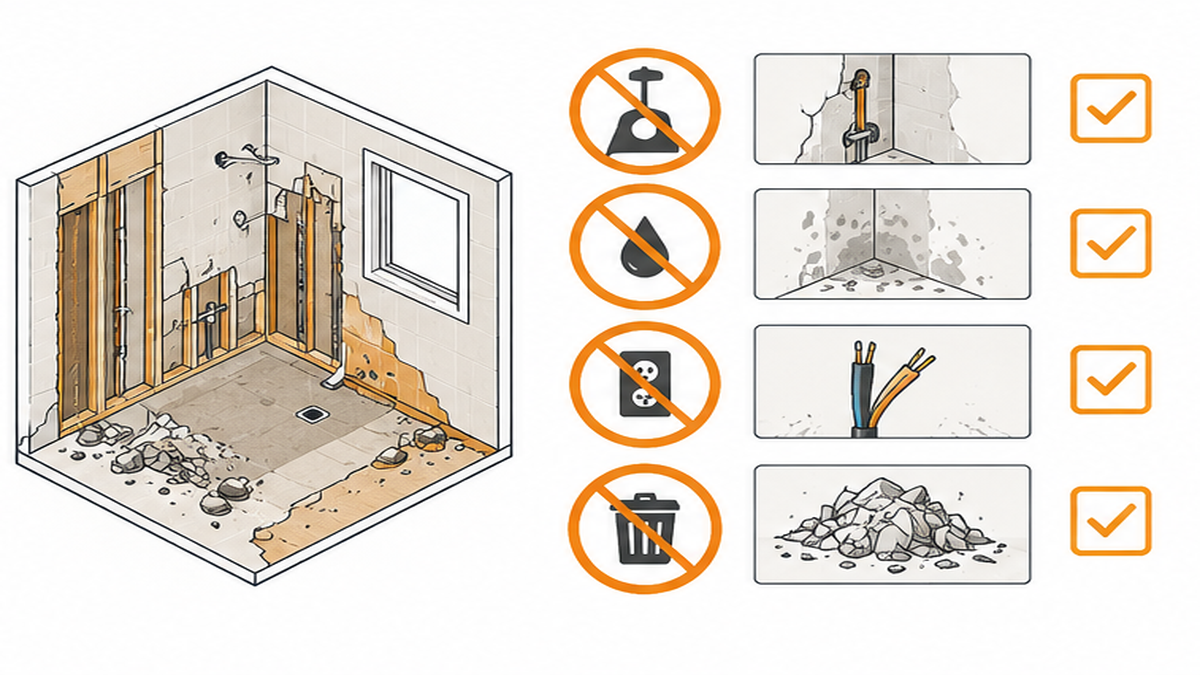 Mistakes to Avoid During Demolition and Prep — bath tub to shower conversion kit