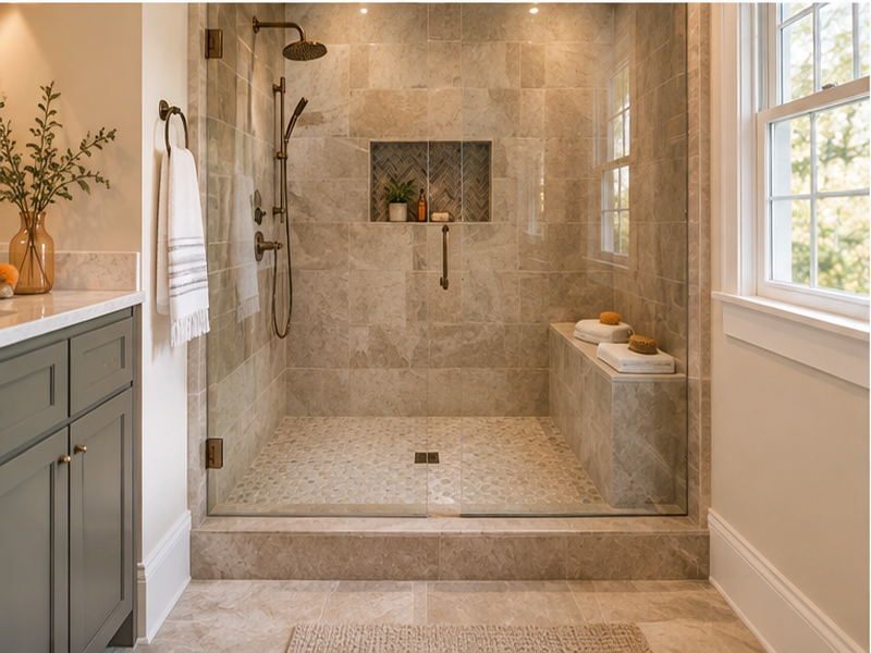 Custom Shower Renovations in Franklin, TN — Finished look