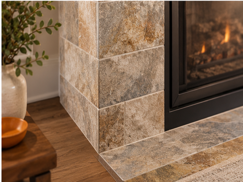 Custom Stone Fireplace Surrounds in Franklin — proof detail
