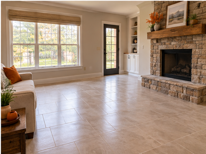 Tile Floor Installation in Franklin, TN — Finished result
