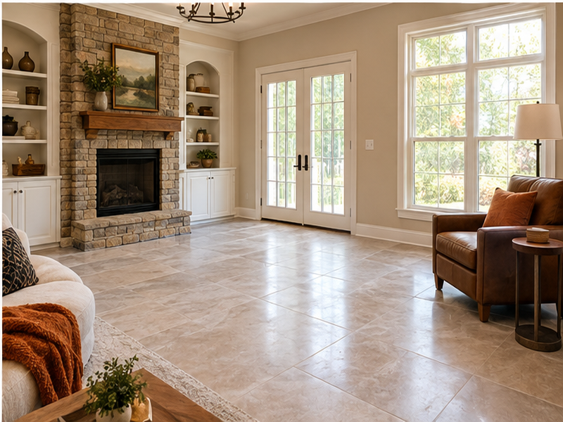 Tile Floor Installation in Franklin, TN — Finished result