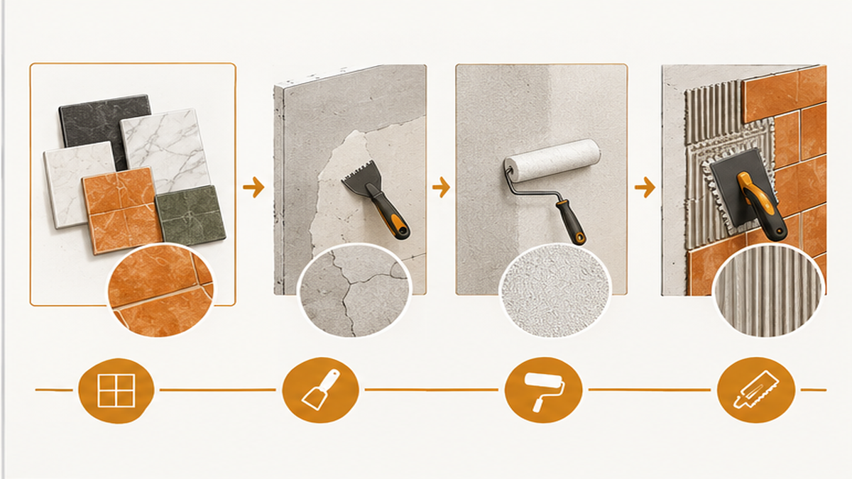 Material Selection and Surface Prep — tile ideas for fireplace surround