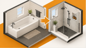 Bathroom Tub To Shower Conversion — bathroom tub to shower conversion