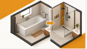 Bathtub To Walk In Shower Conversion — bathtub to walk in shower conversion